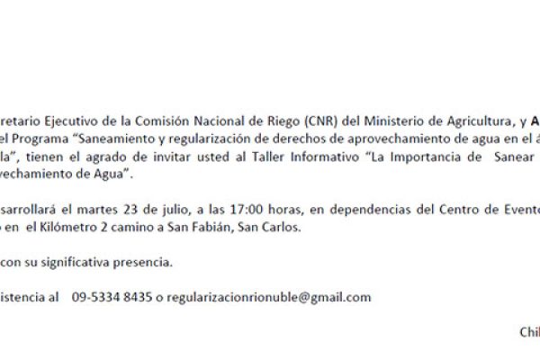 Comisión Nacional de Riego capacita a regantes